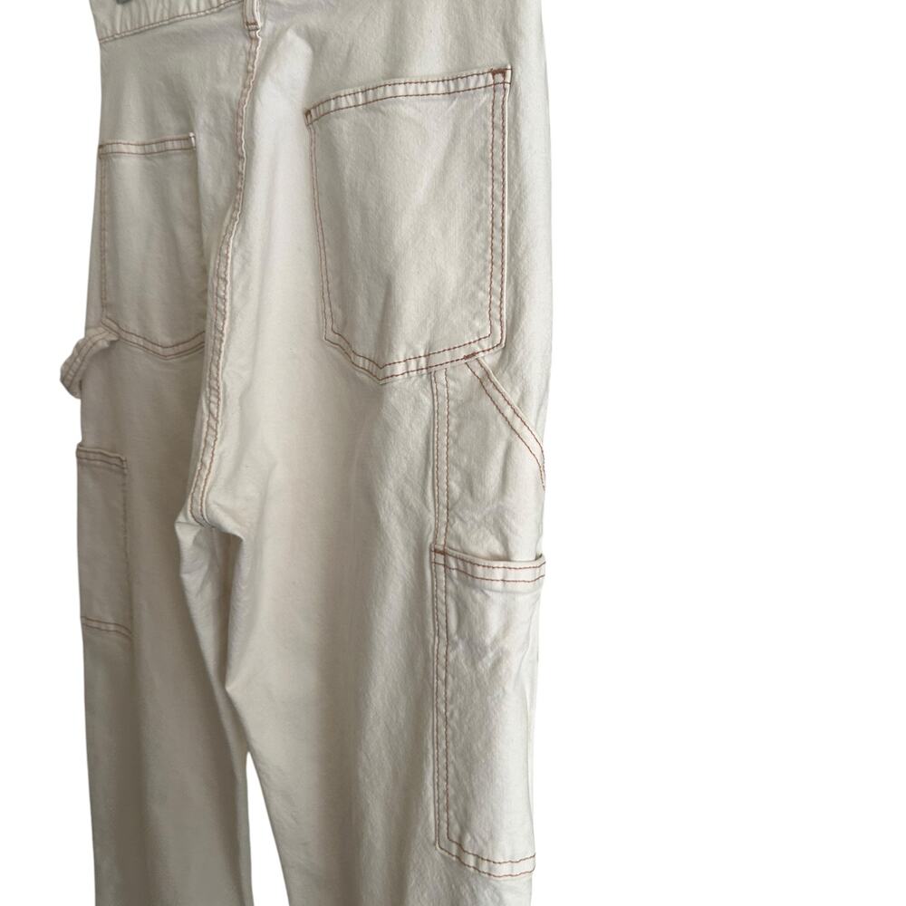 The Great. Women's 'The Carpenter Pant' Cargo, Straight, Natural White, Size 28 - Picture 12 of 12